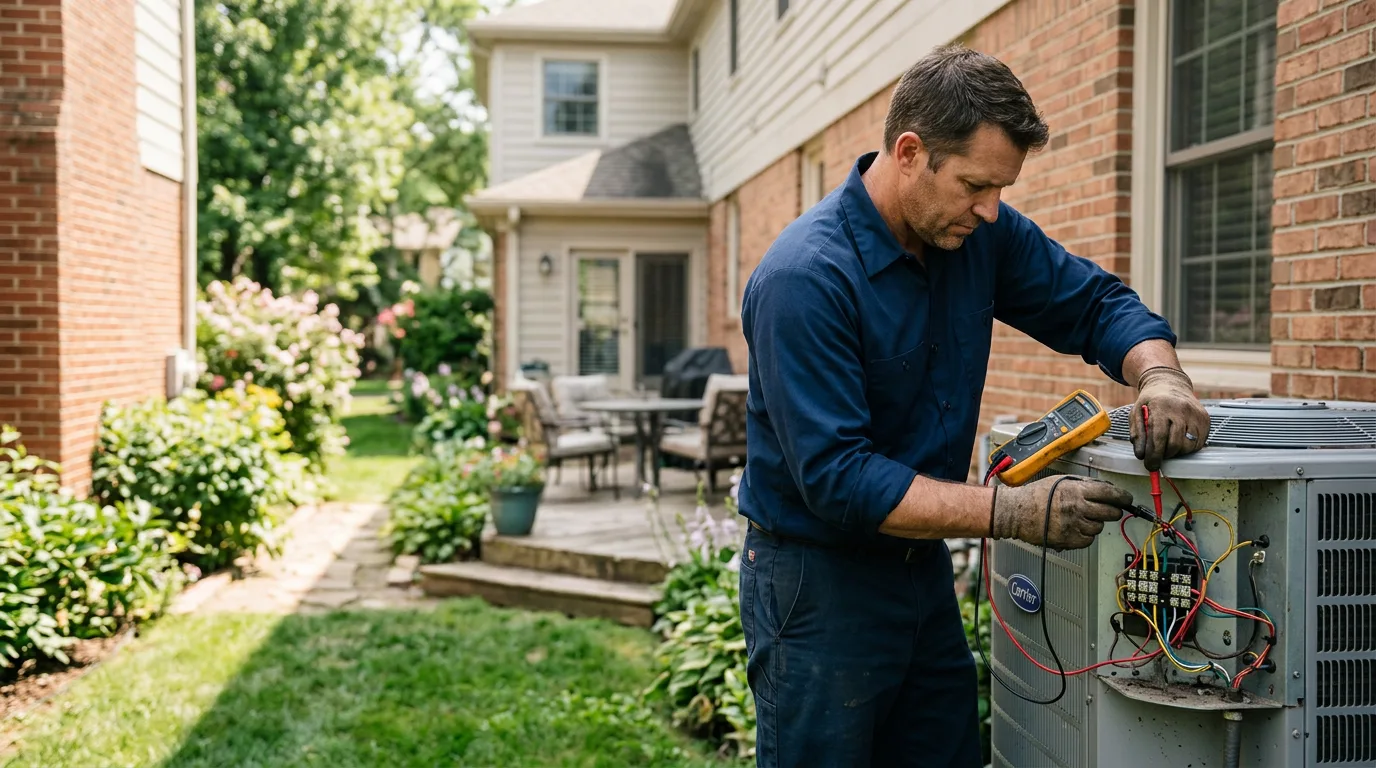 HVAC technician working near Golden Valley, ND